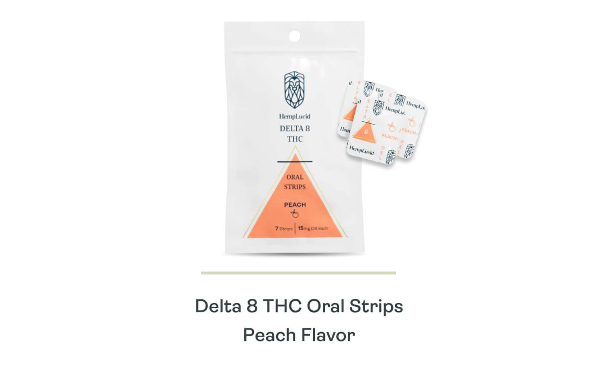 Delta 8 THC Oral Strips - Peach Flavor