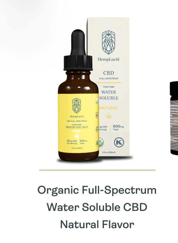 Organic Full-Spectrum Water Soluble CBD - Natural Flavor